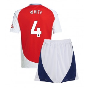 Arsenal Ben White #4 Domaci Dres za Dječji 2024-25 Kratak Rukavima (+ kratke hlače)